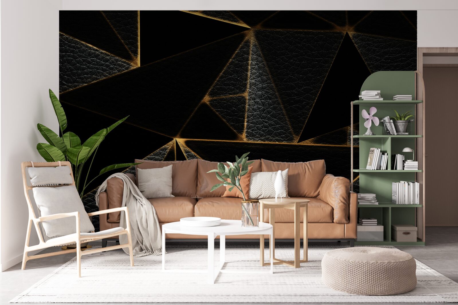 Fototapet capac din sticlă cu marmură neagră