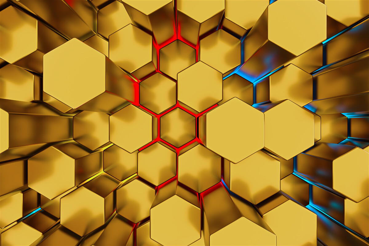 Fototapet cifre volumetrice pentru aur