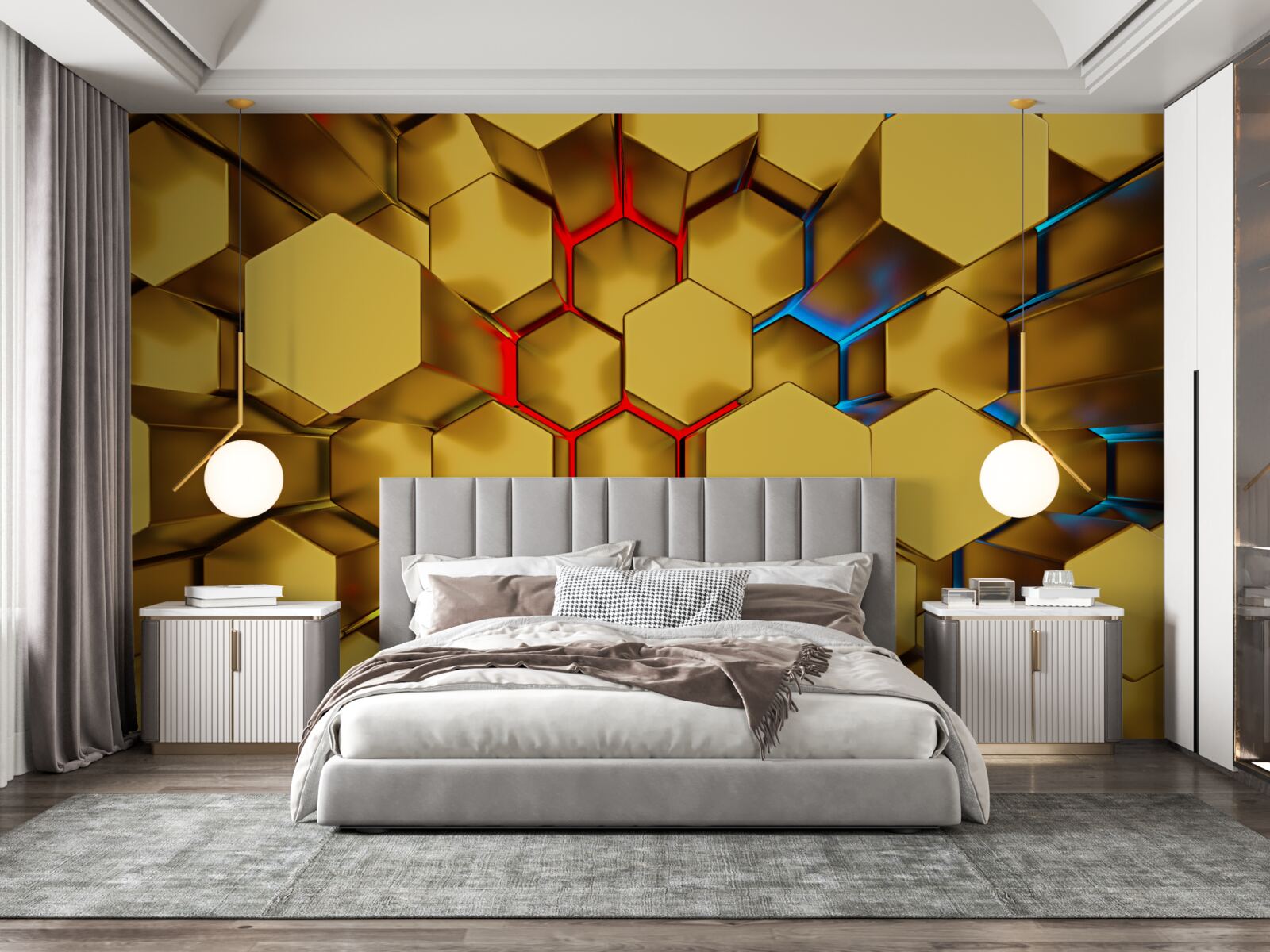 Fototapet cifre volumetrice pentru aur