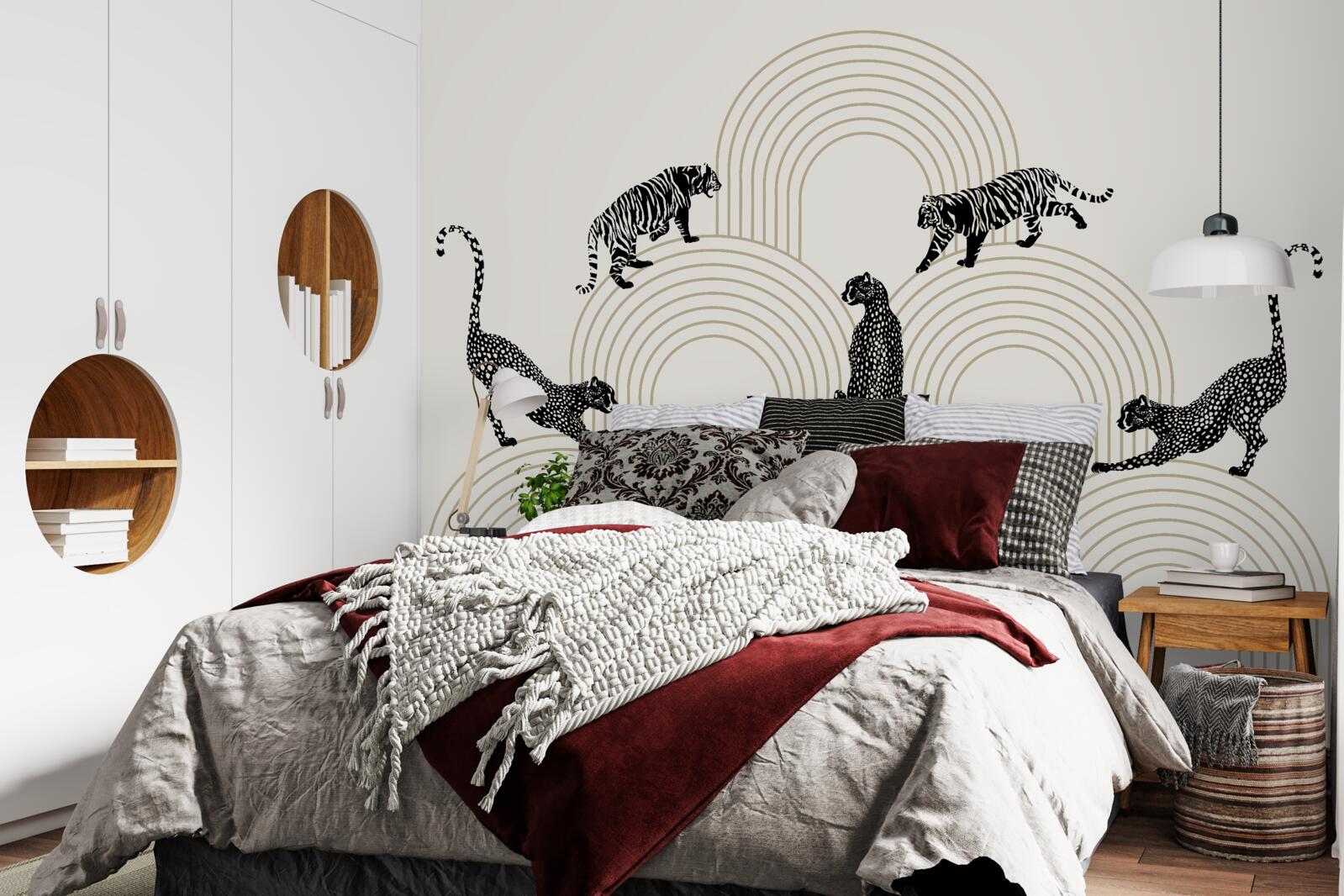 Fototapet tigri și pantere în Highlands