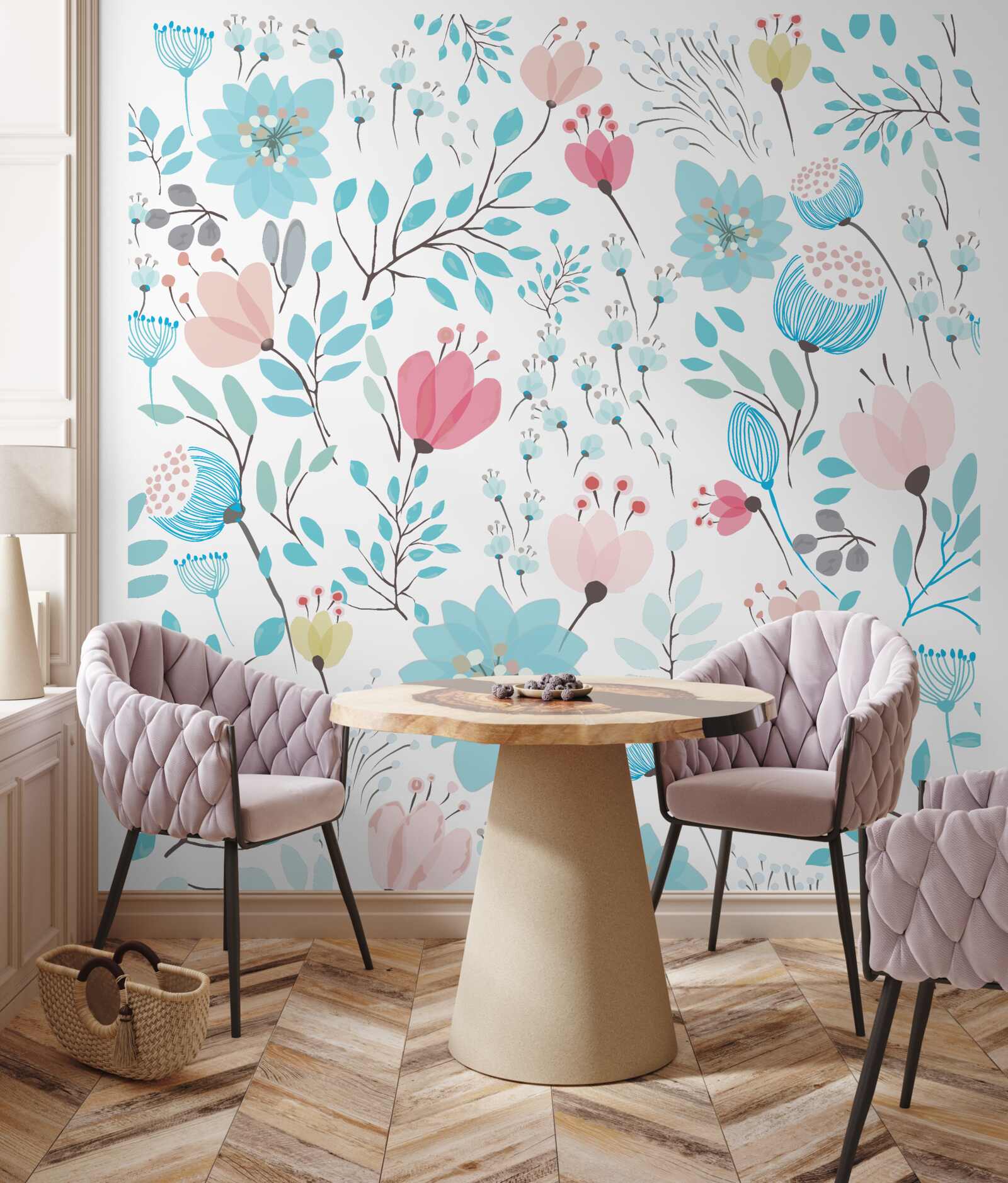 Fototapet combinație de culori albastre bogate