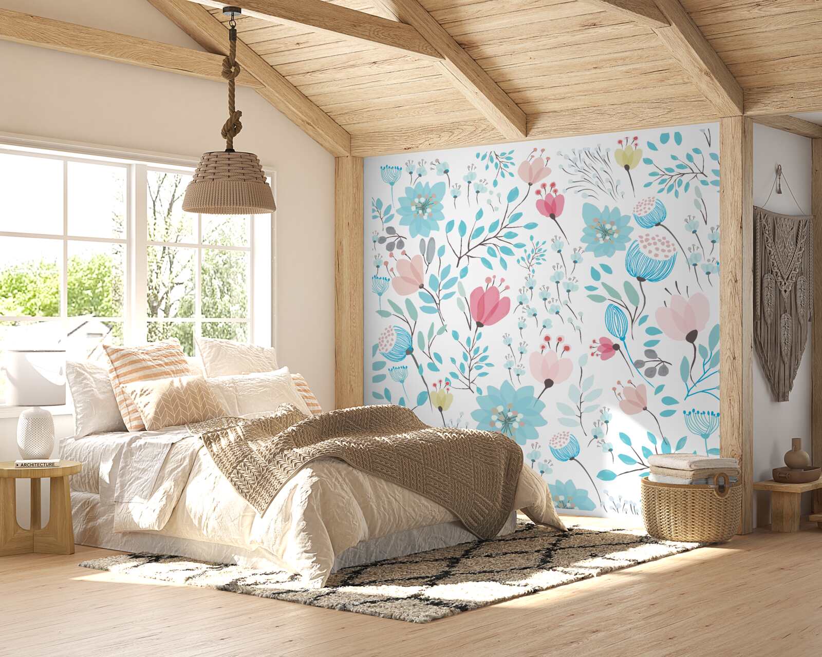 Fototapet combinație de culori albastre bogate