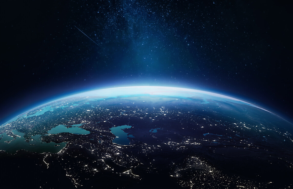 Fototapet suprafața solului pe timp de noapte