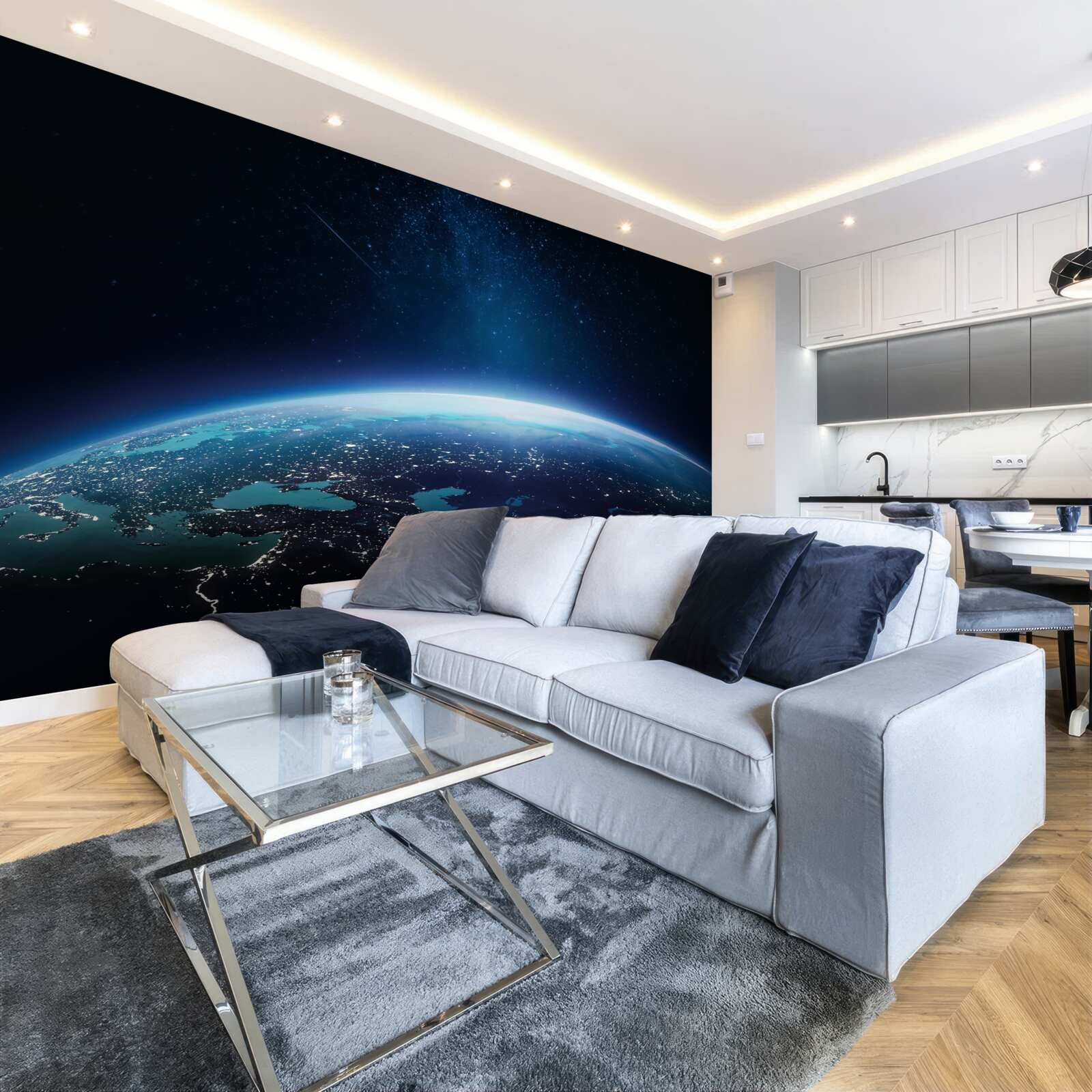 Fototapet suprafața solului pe timp de noapte