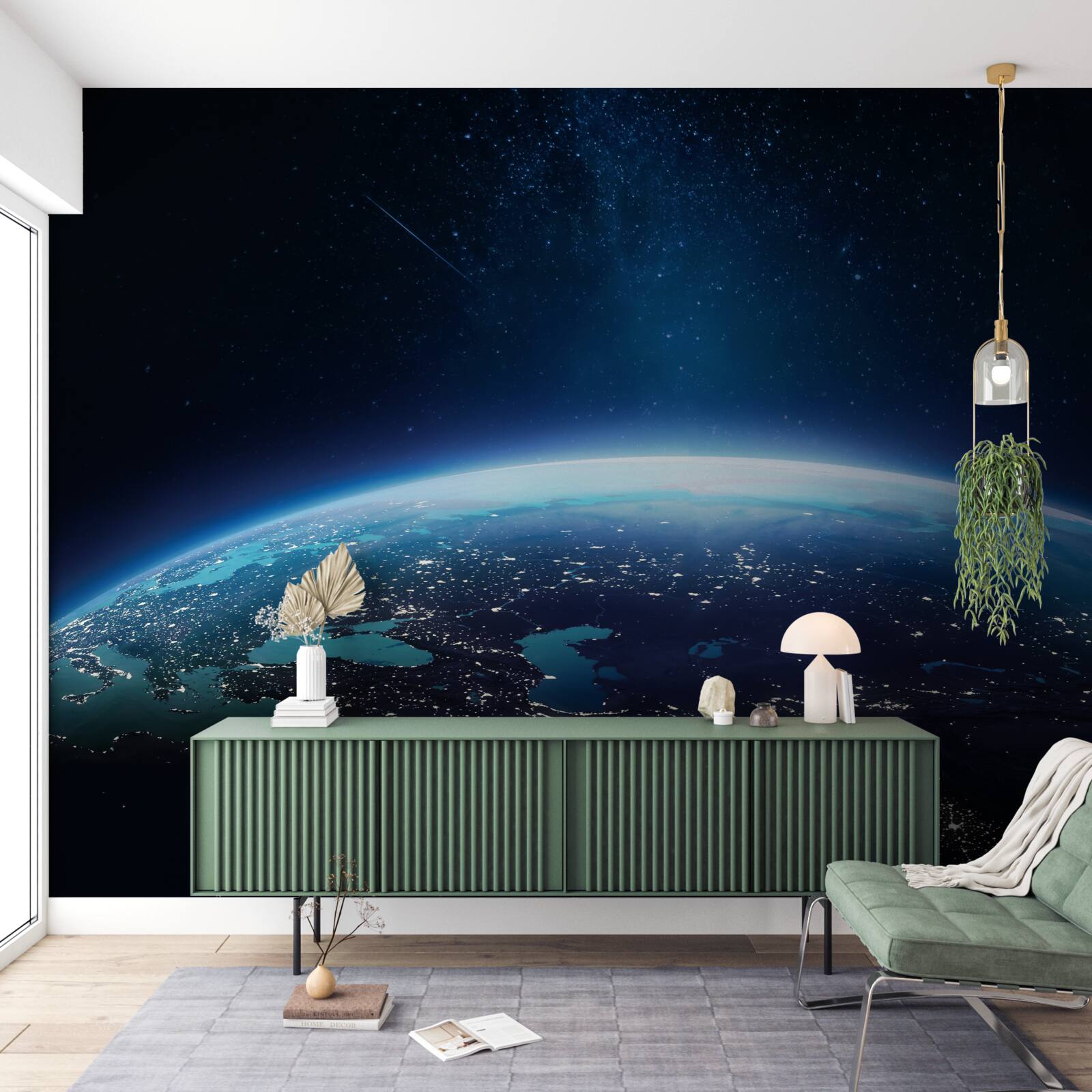 Fototapet suprafața solului pe timp de noapte