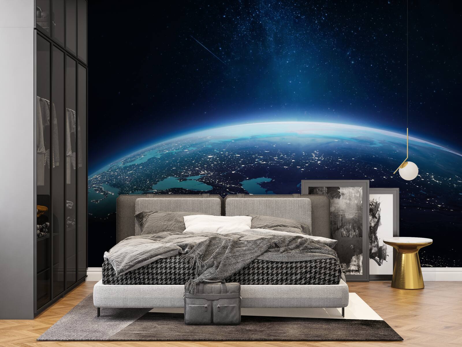 Fototapet suprafața solului pe timp de noapte