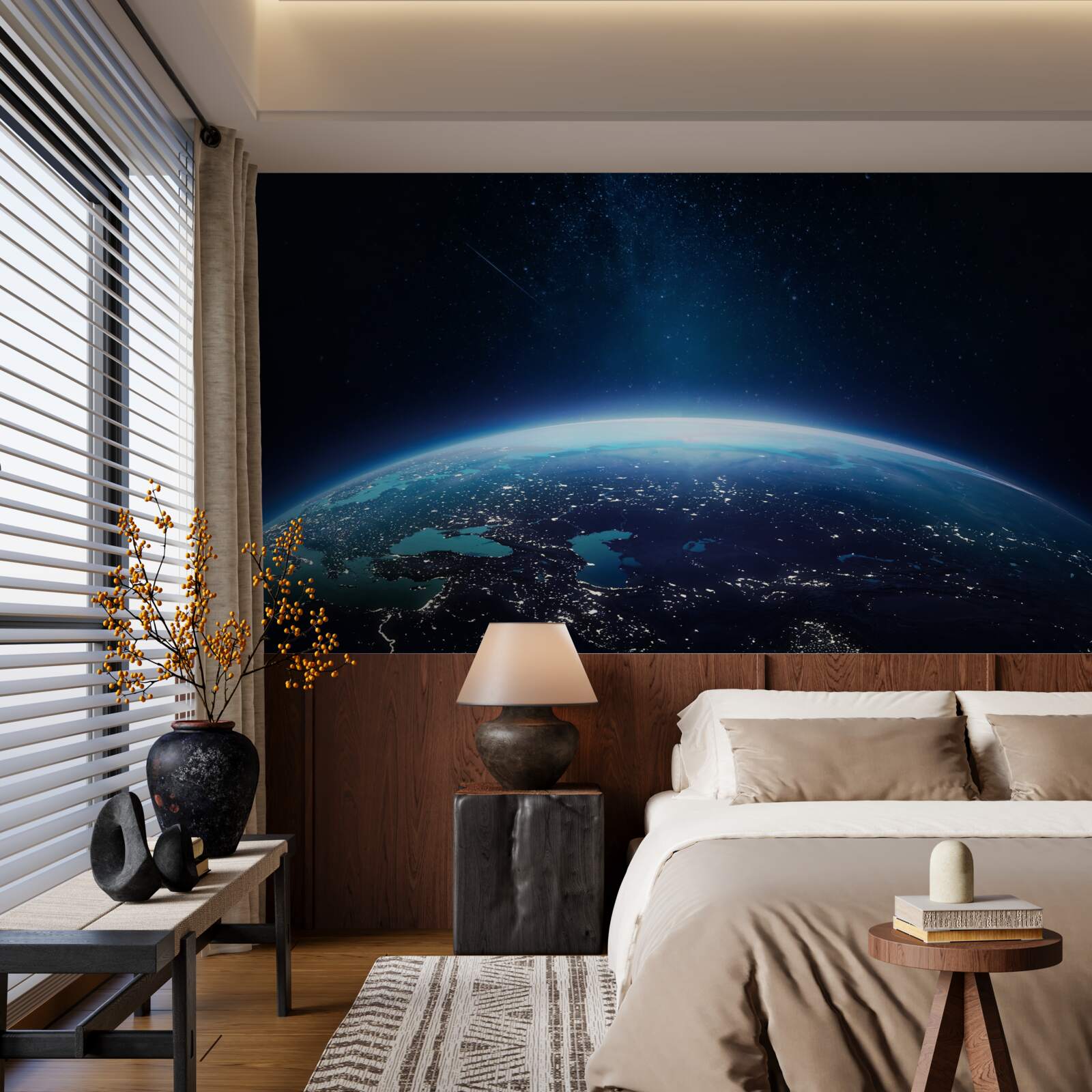 Fototapet suprafața solului pe timp de noapte