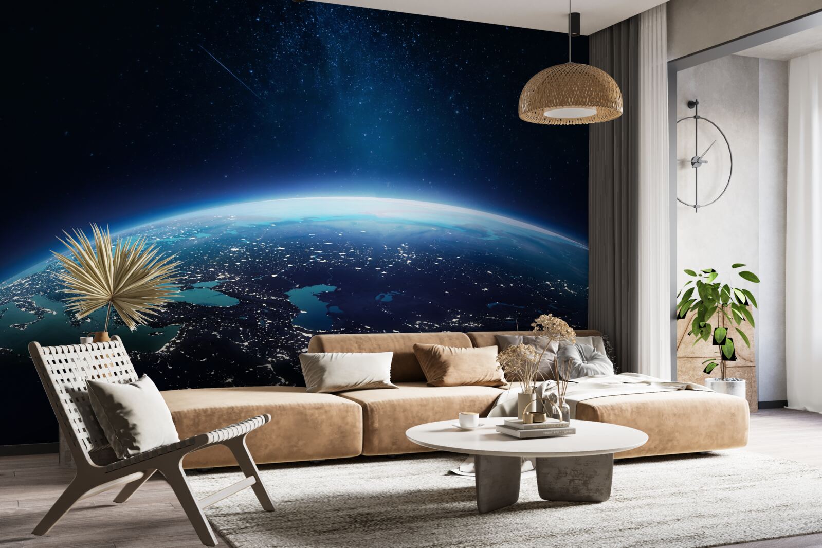 Fototapet suprafața solului pe timp de noapte