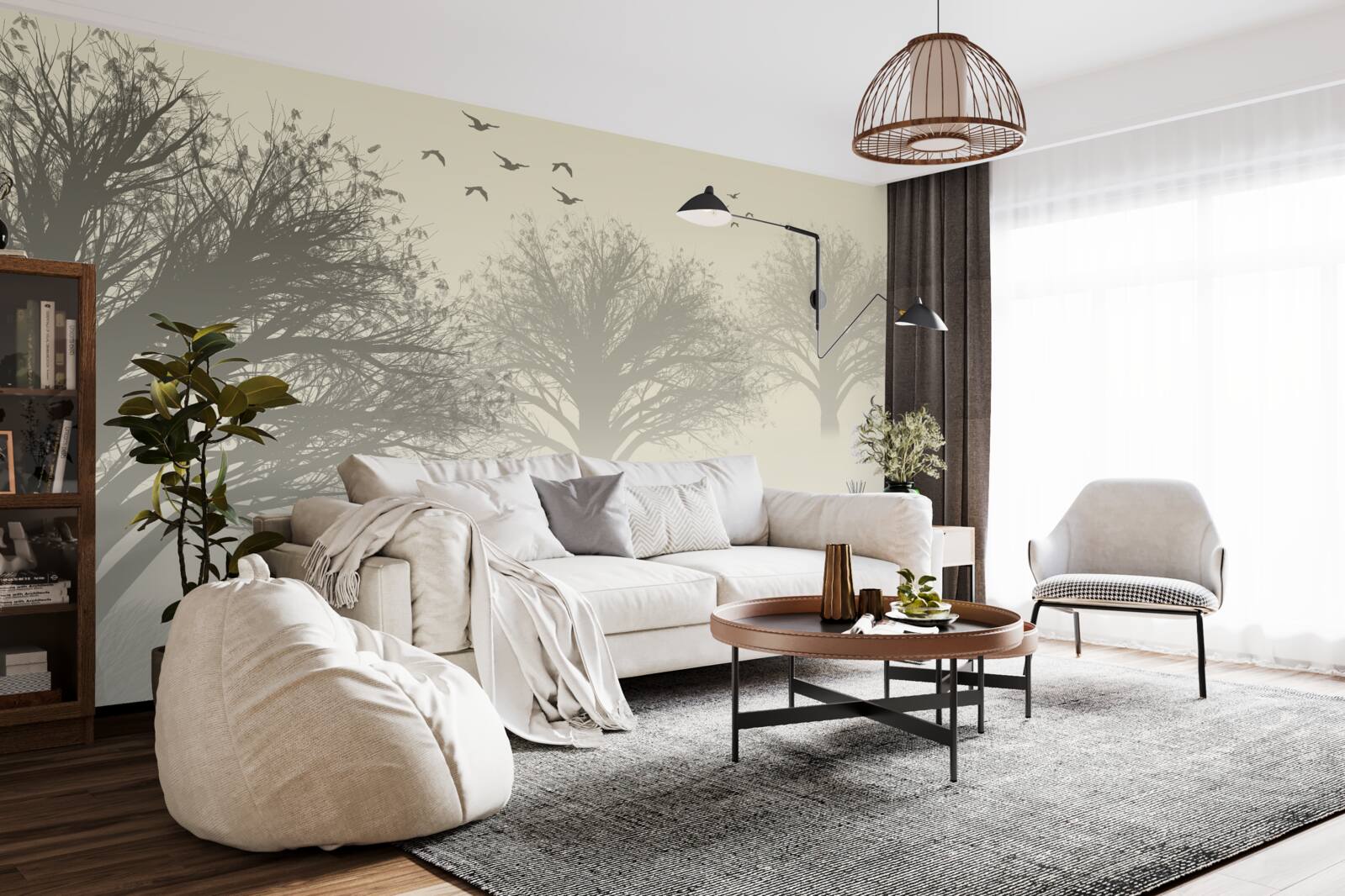 Fototapet păsările își iau zborul pentru iarnă