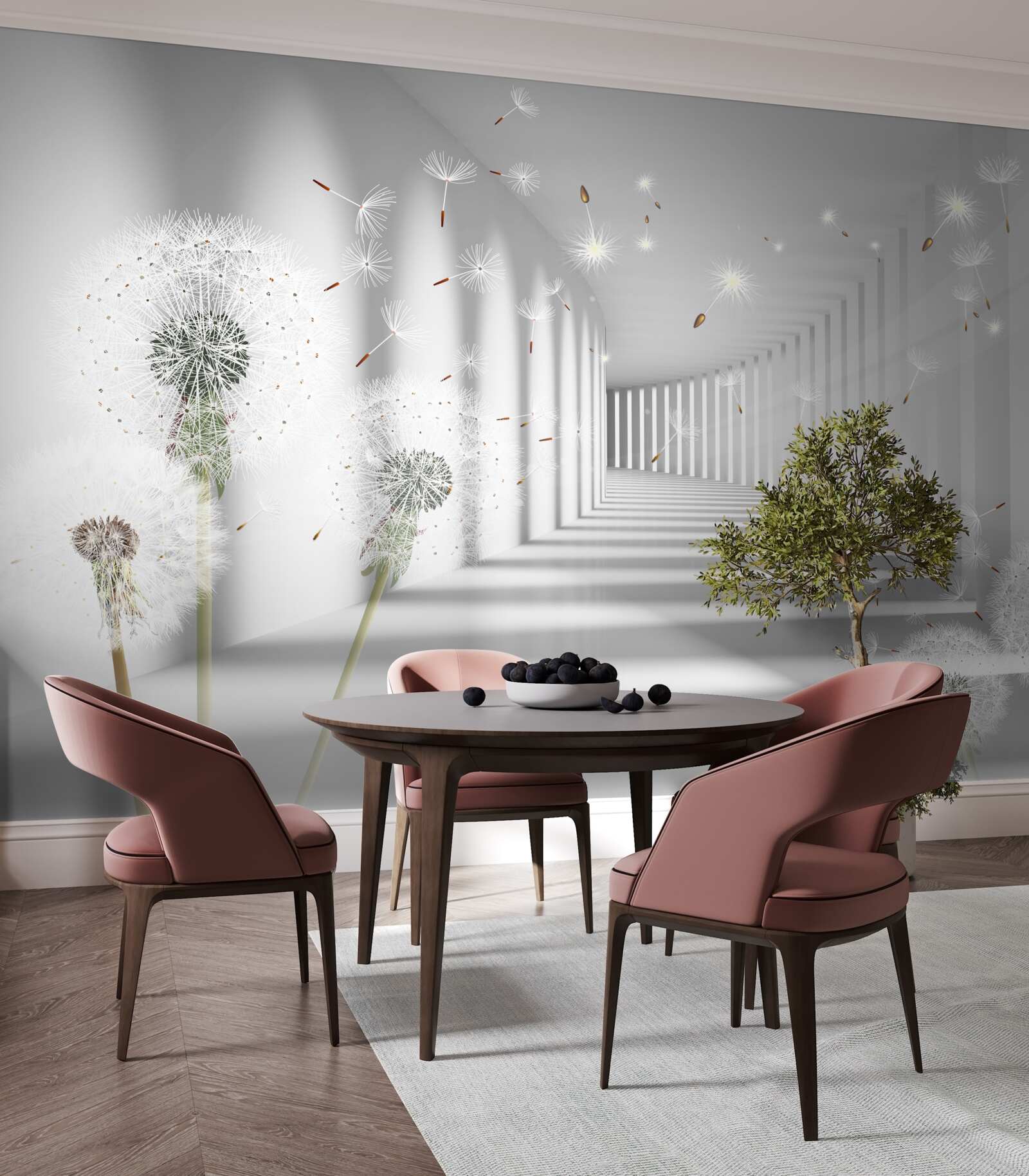 Fototapet un tunel nesfârșit presărat cu millipedes