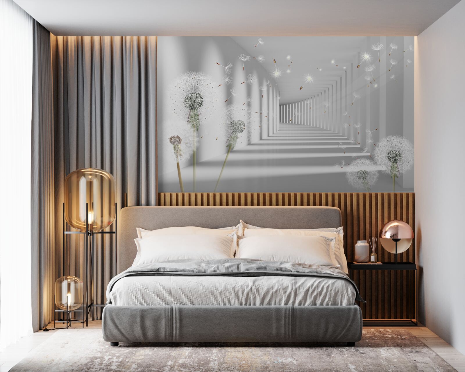 Fototapet un tunel nesfârșit presărat cu millipedes