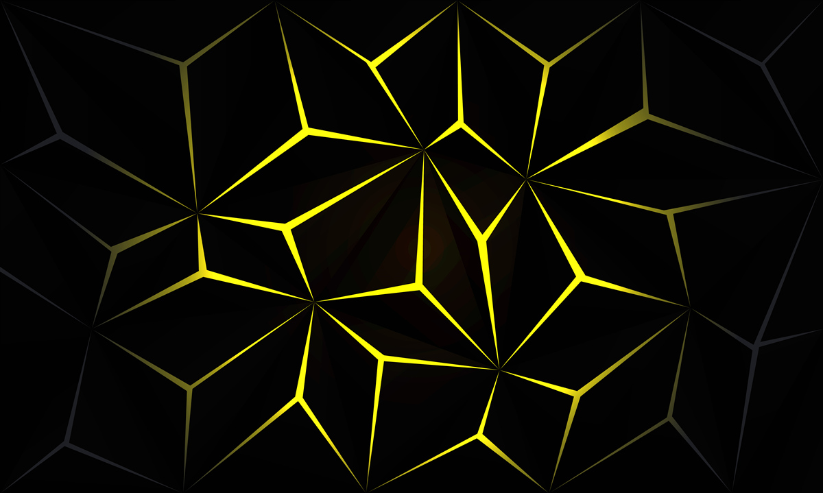 Fototapet caracterele sunt negre cu evidențiere galbenă