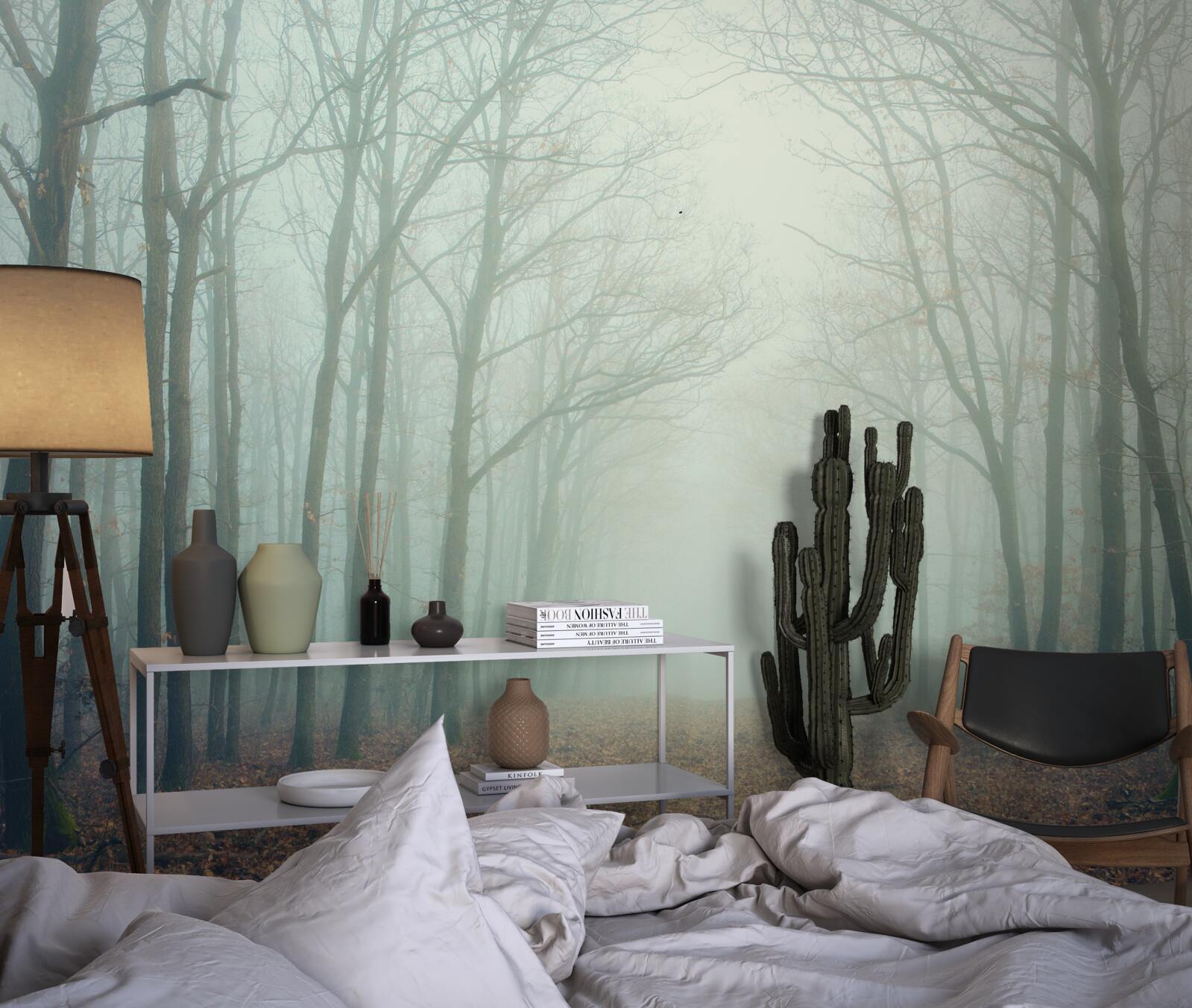 Fototapet cărare de toamnă, acoperită de frig