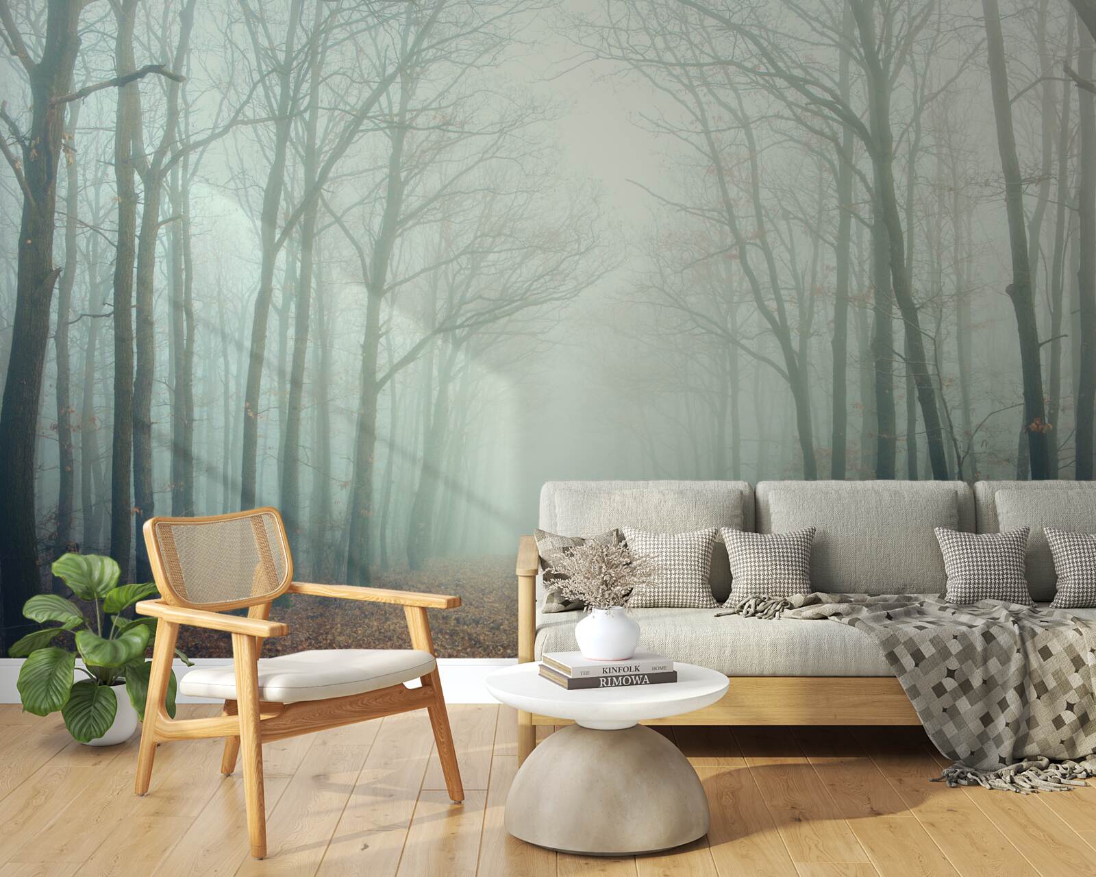 Fototapet cărare de toamnă, acoperită de frig