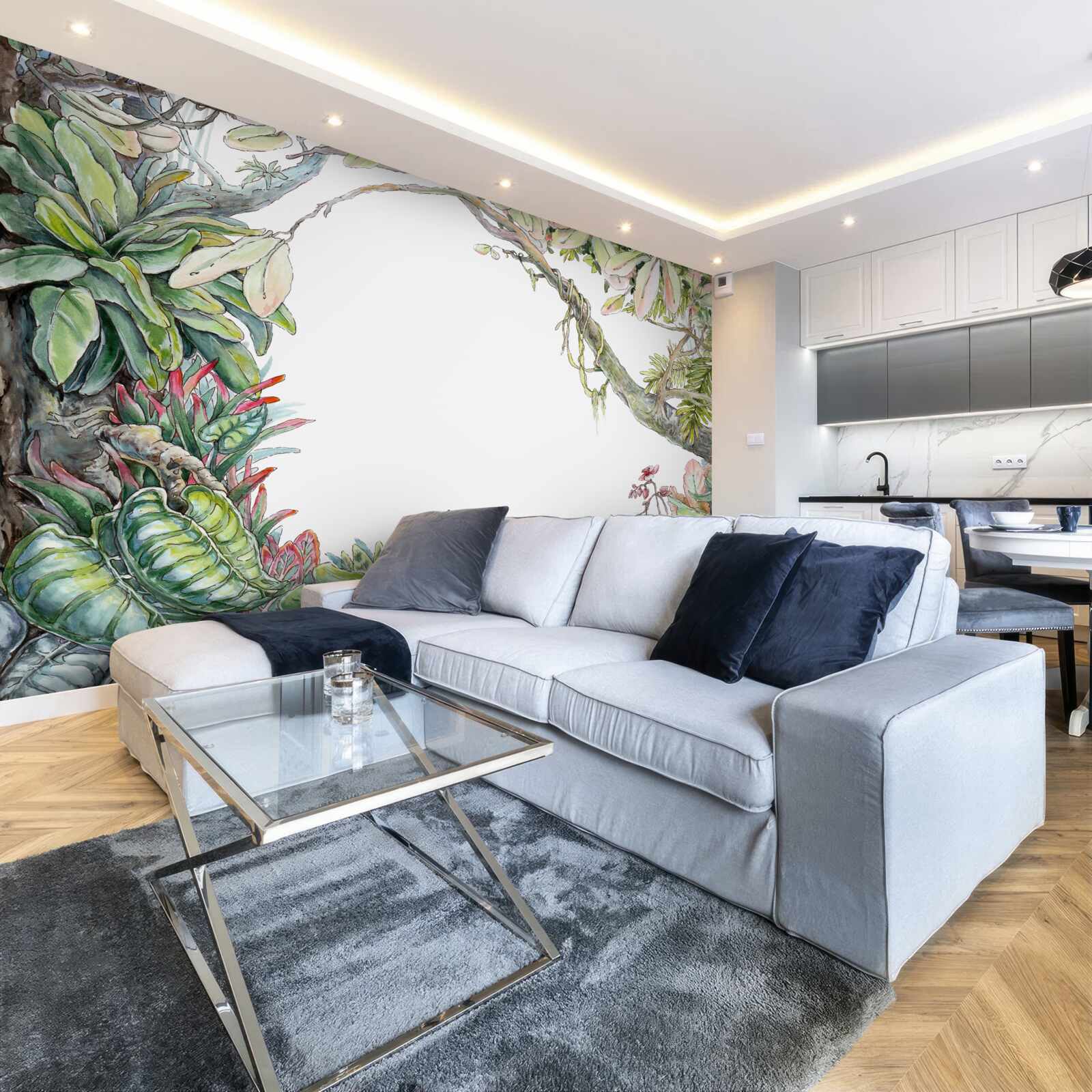 Fototapet pădure tropicală verde și luxuriantă