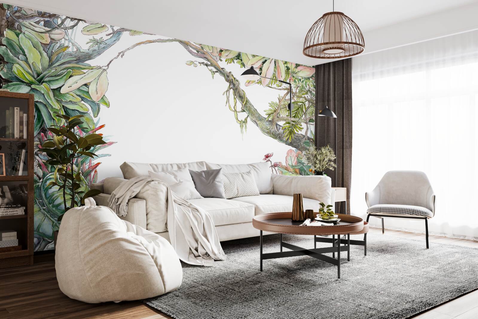 Fototapet pădure tropicală verde și luxuriantă