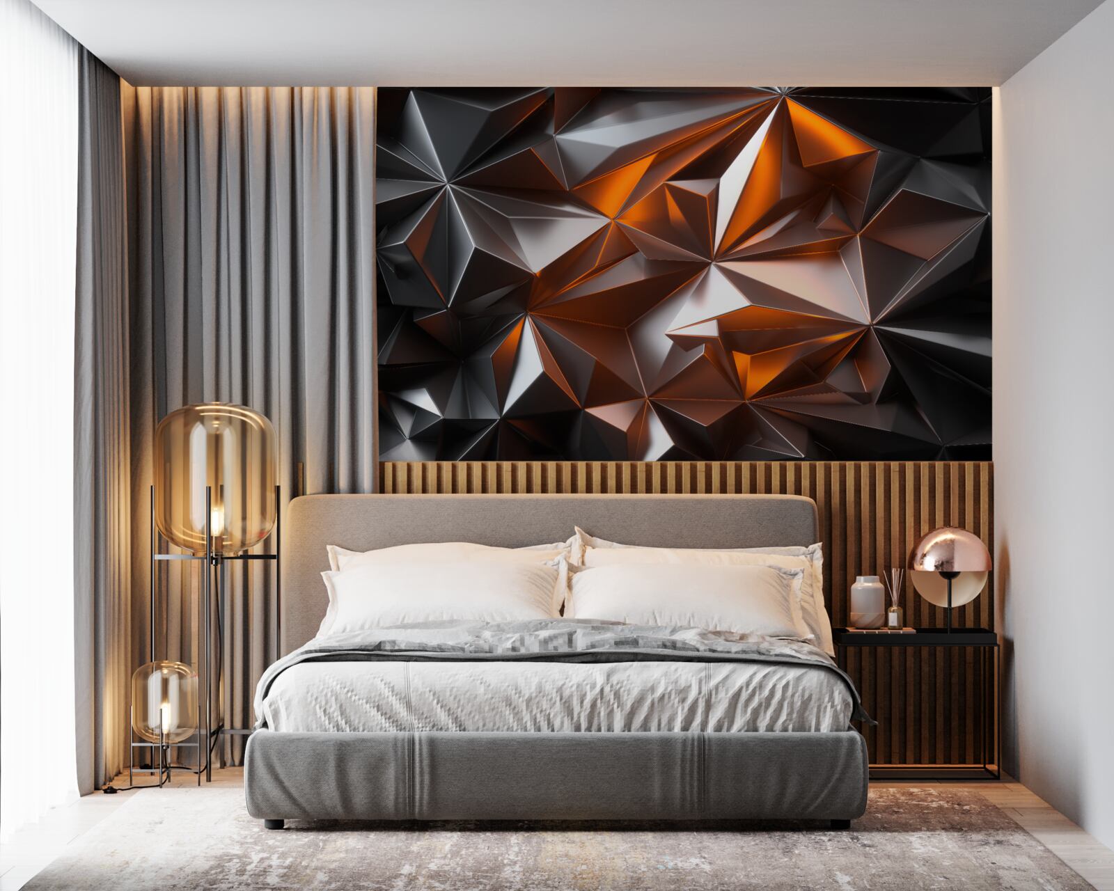 Fototapet geometria yantra pe un fundal întunecat