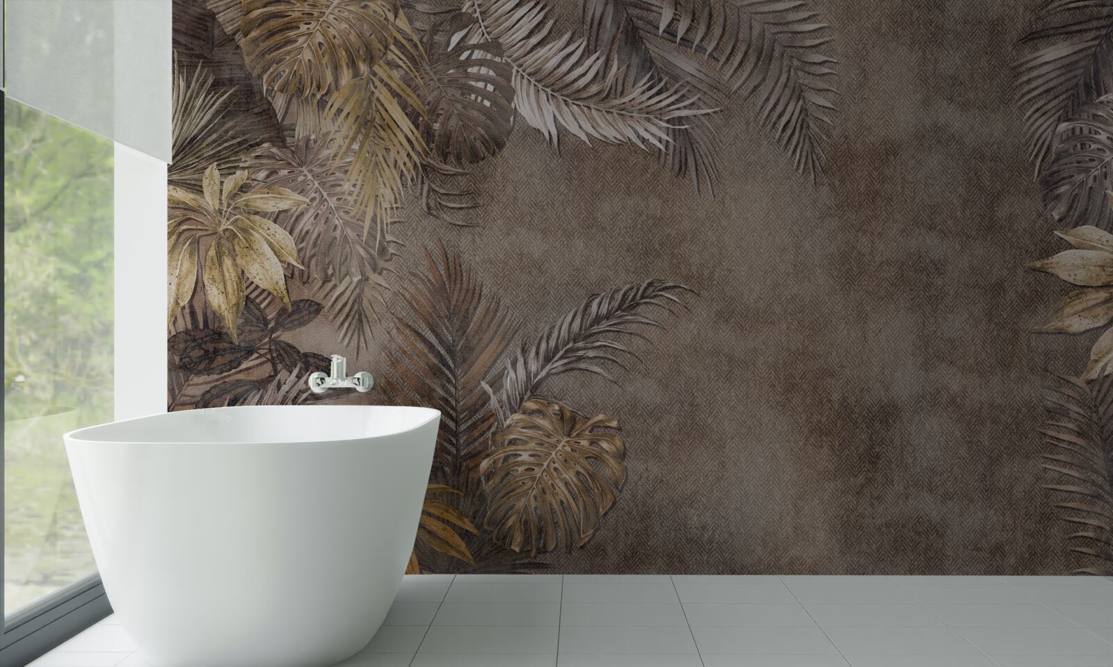 Fototapet tropice de noapte sub foșnetul frunzelor