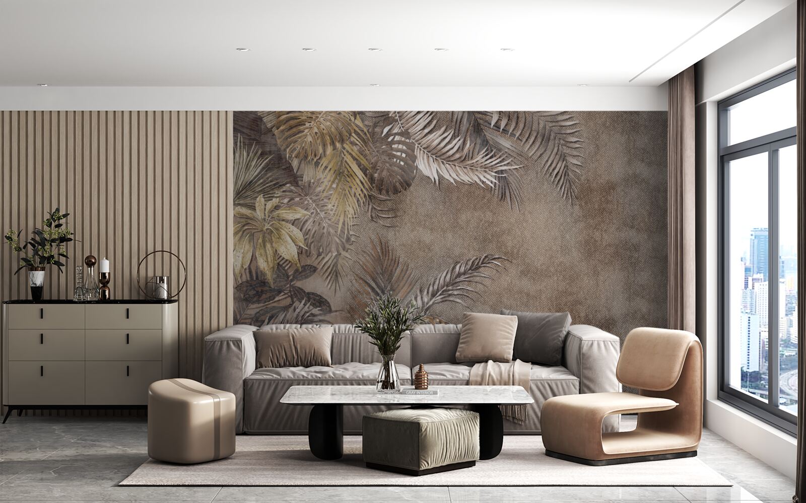 Fototapet tropice de noapte sub foșnetul frunzelor