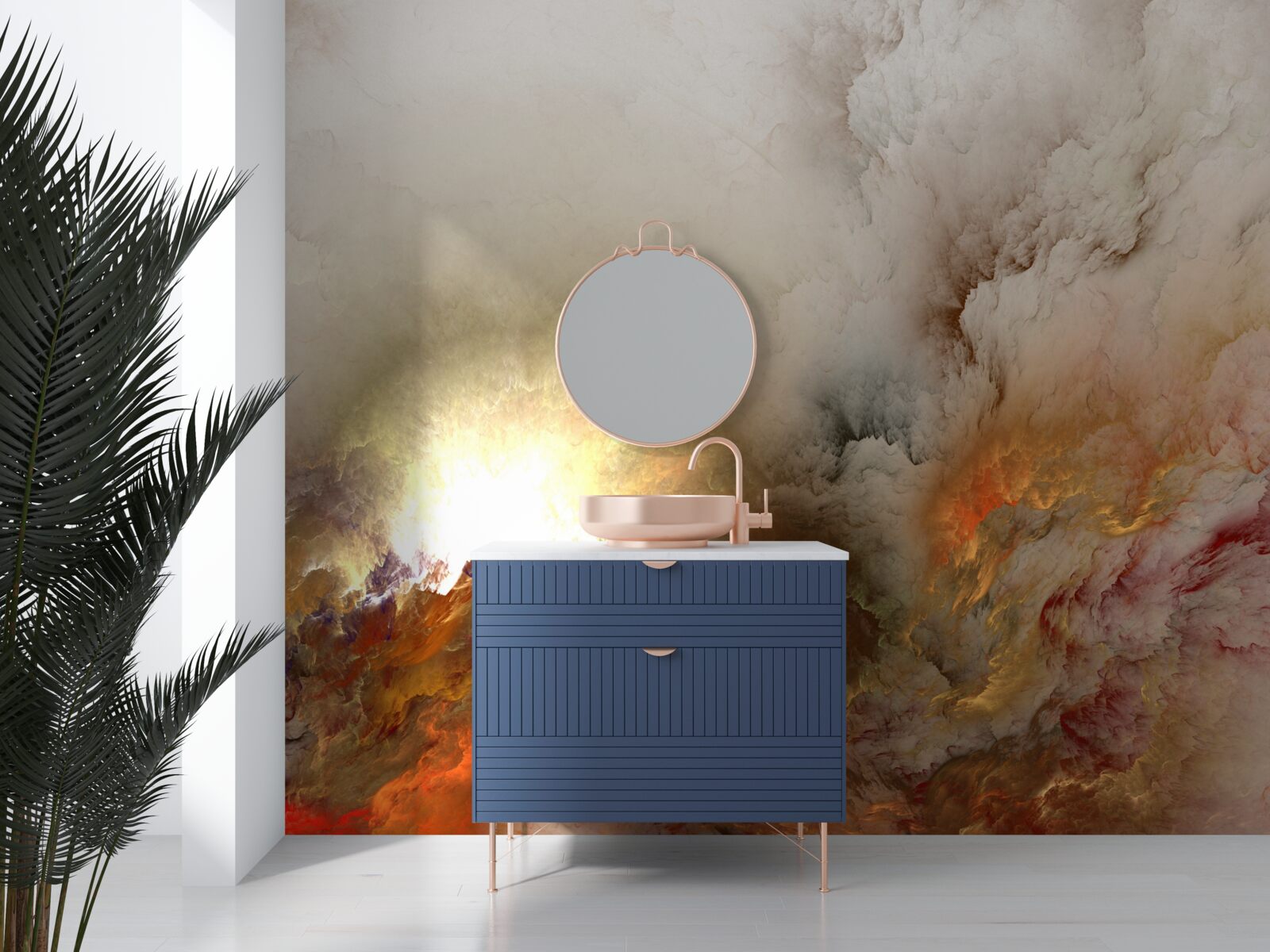 Fototapet abstracție: lavă în ploaie