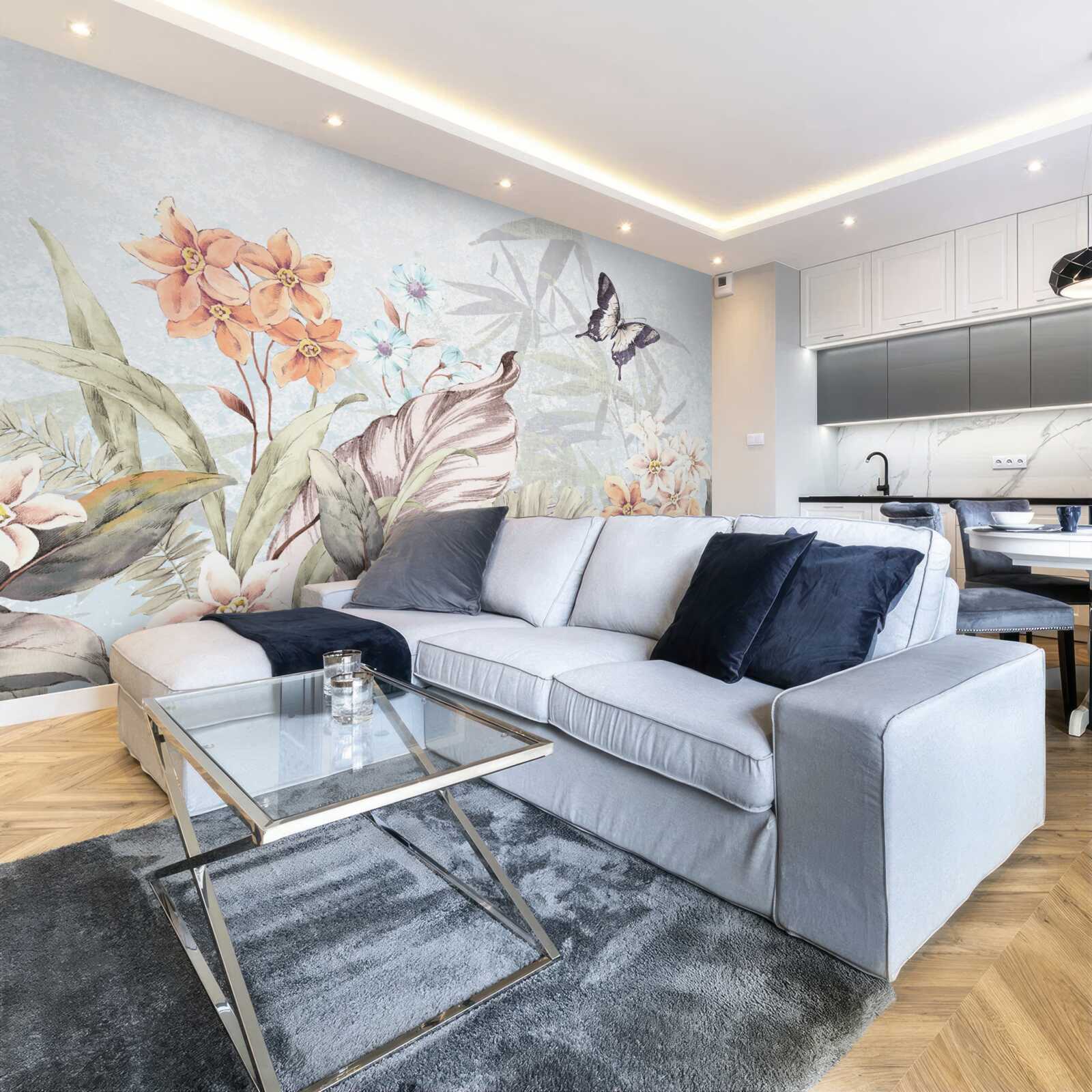 Fototapet flori de junglă pe apă