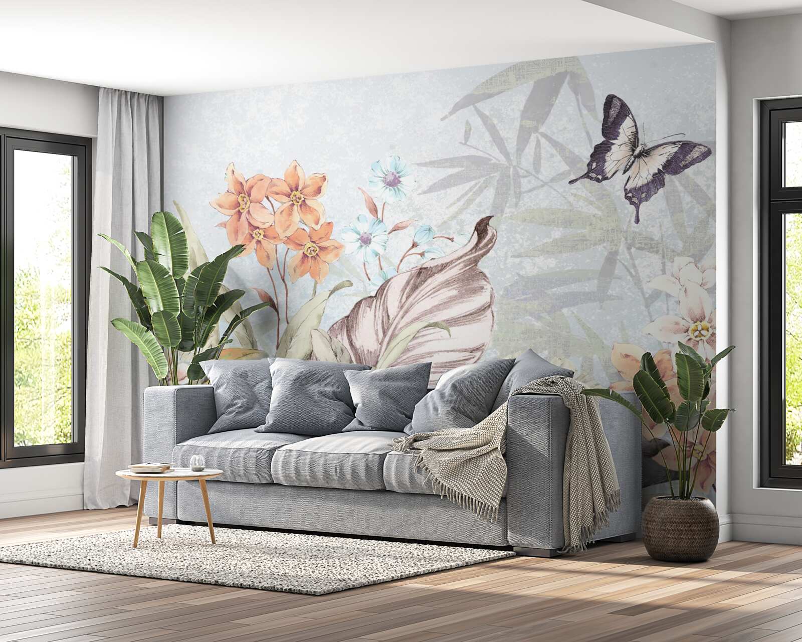 Fototapet flori de junglă pe apă