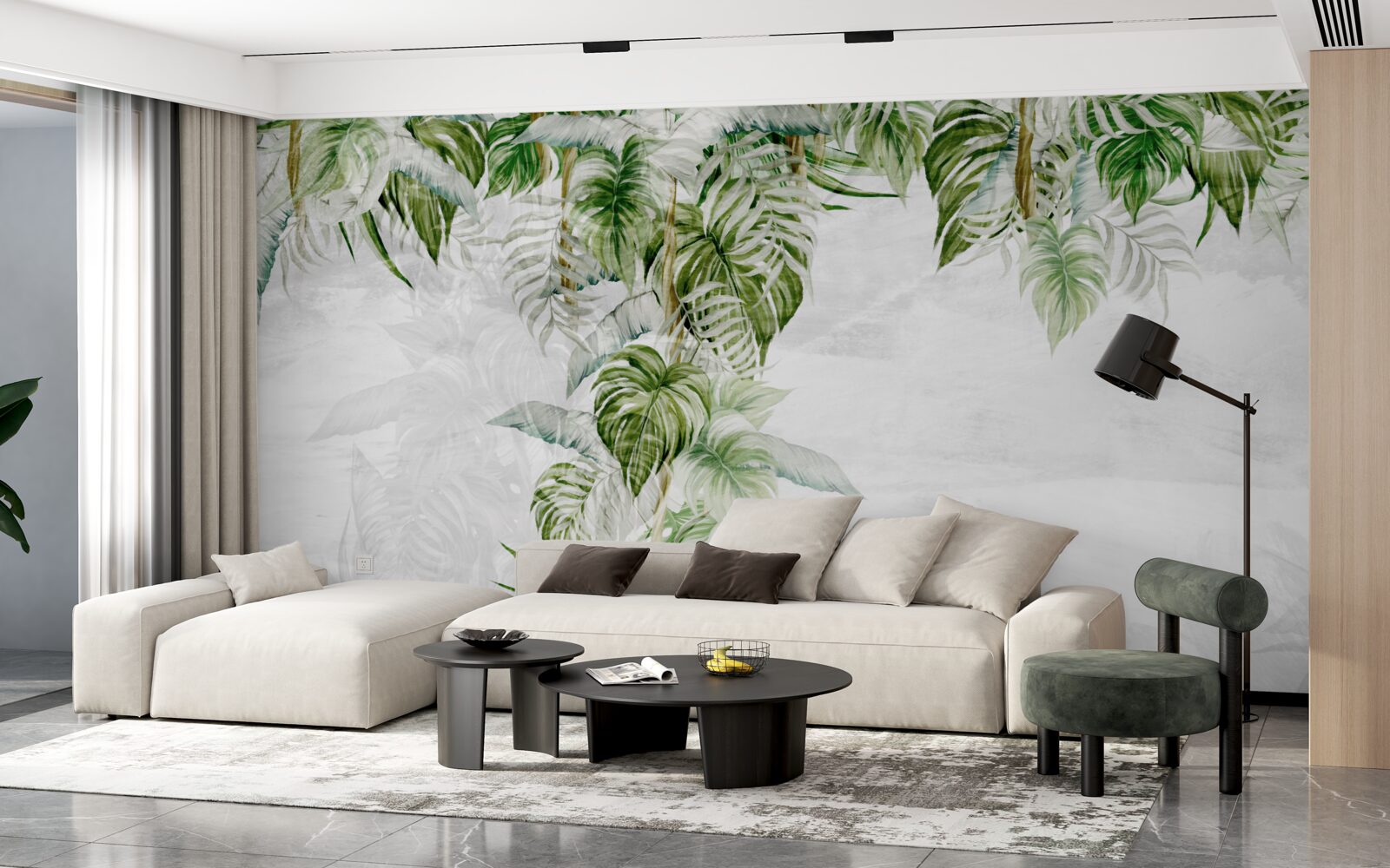 Fototapet frunze verzi tropicale