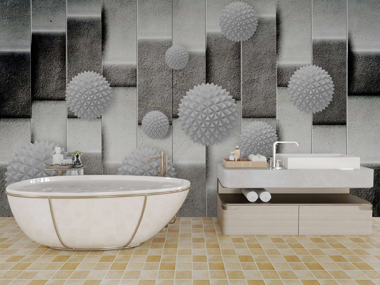 Fototapet geometrie și forme ascuțite