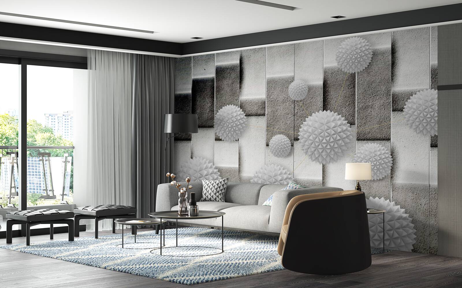 Fototapet geometrie și forme ascuțite