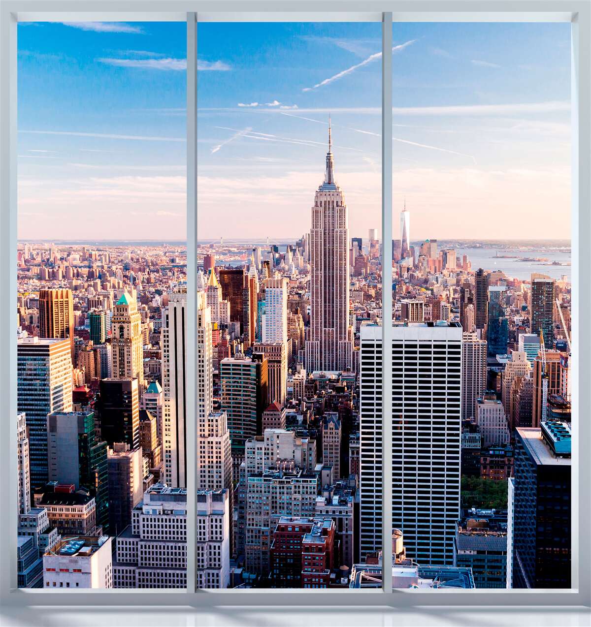 Fototapet vedere a metropolei de la fereastră