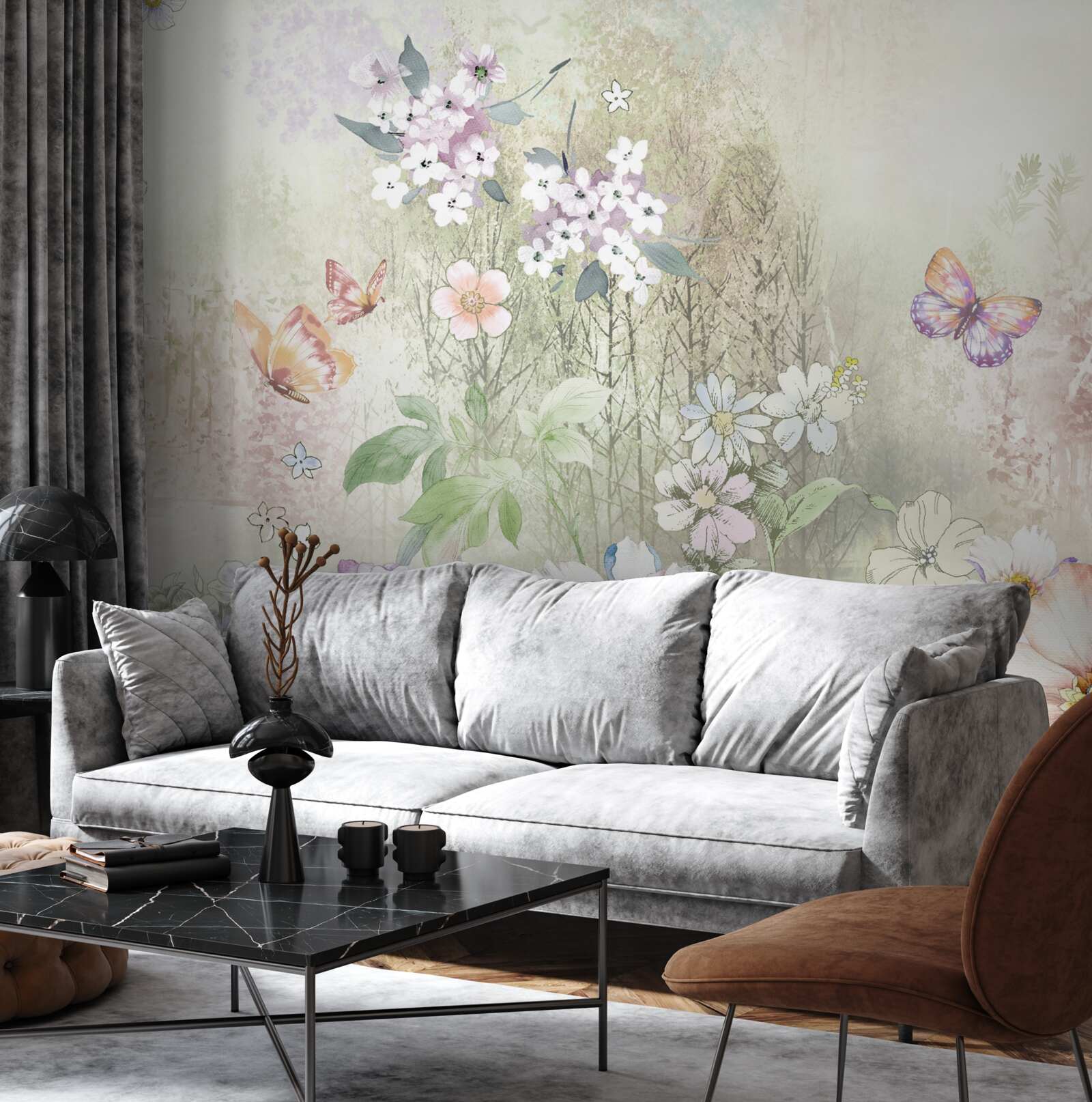 Fototapet asortiment de flori de pajiște