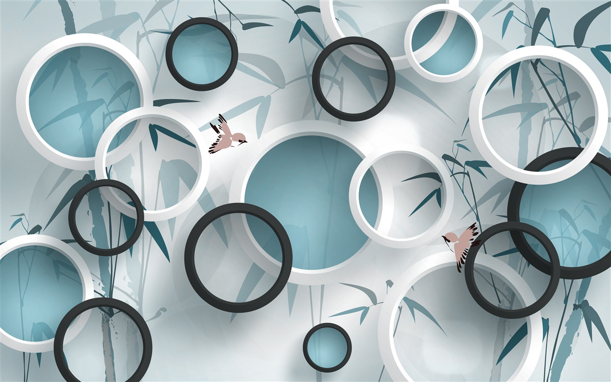 Fototapet modele aleatorii pe frunze