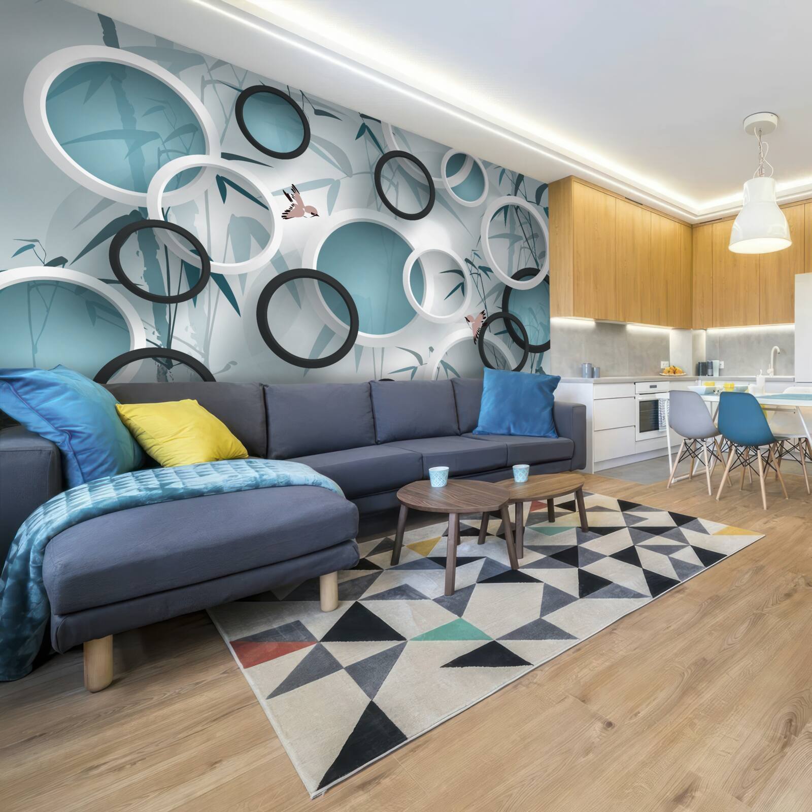 Fototapet modele aleatorii pe frunze