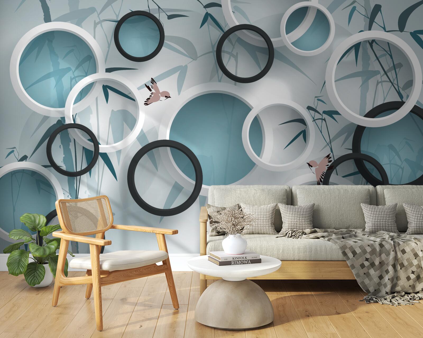 Fototapet modele aleatorii pe frunze