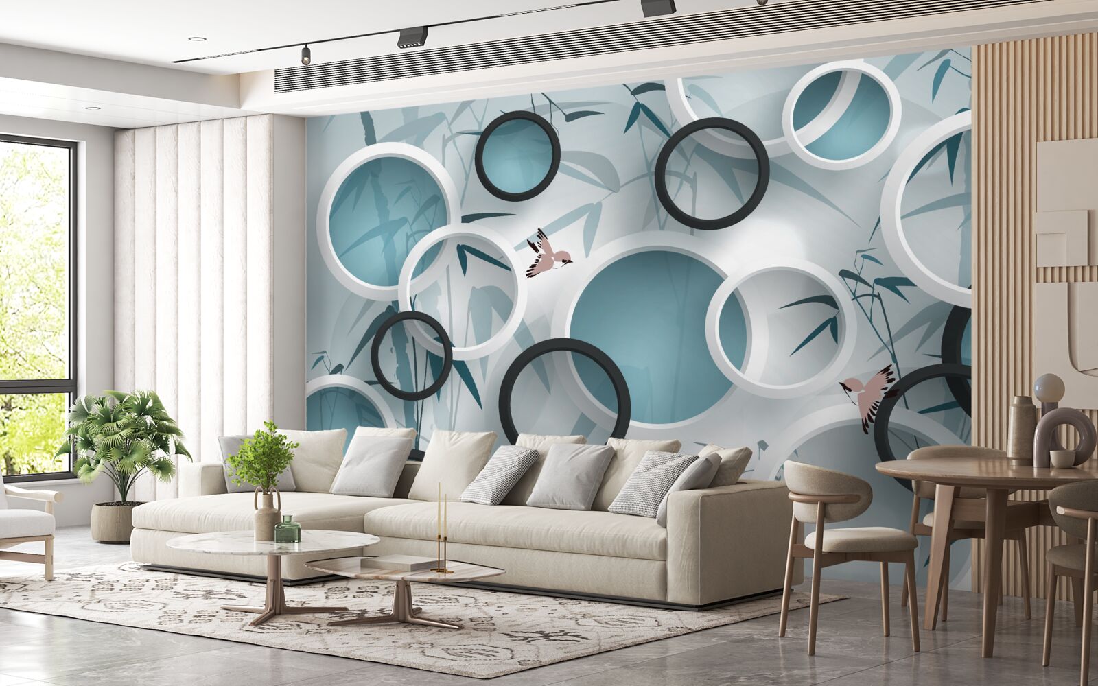 Fototapet modele aleatorii pe frunze