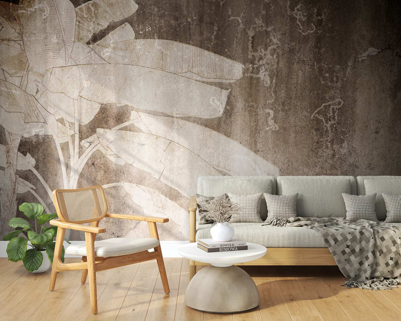 Fototapet un copac solitar într-un stil abstract