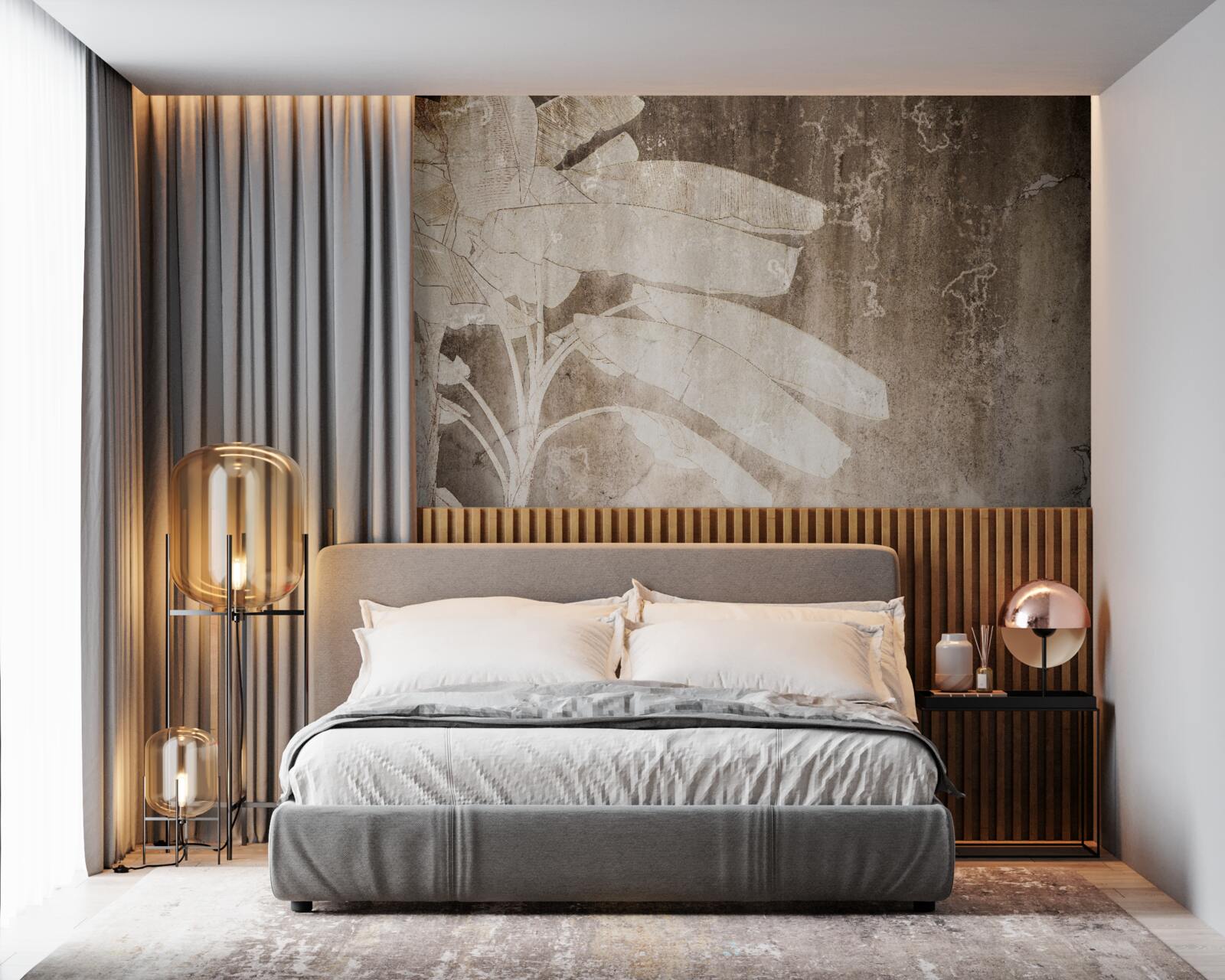 Fototapet un copac solitar într-un stil abstract