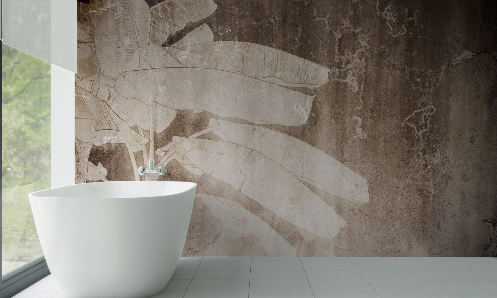 Fototapet un copac solitar într-un stil abstract