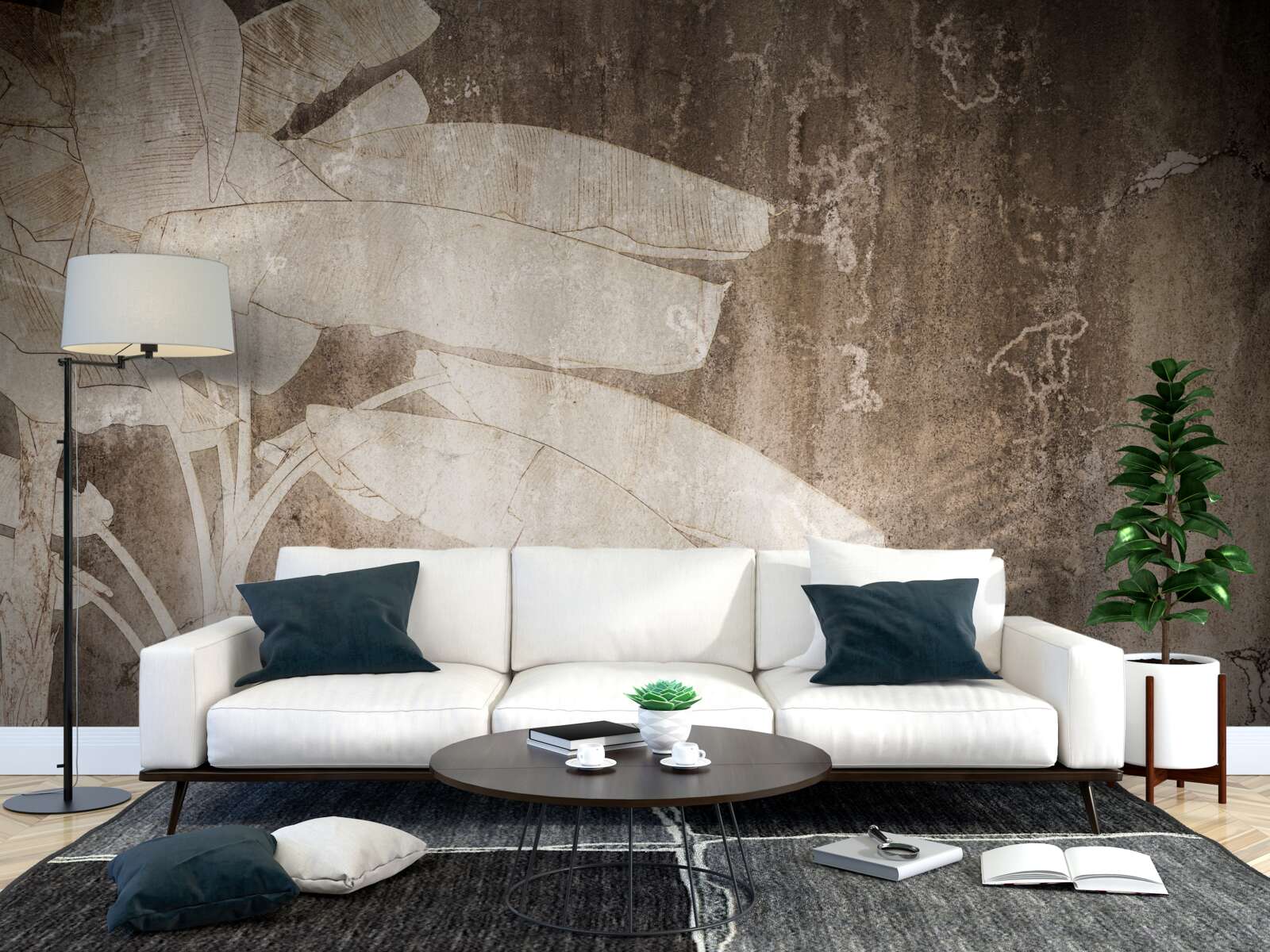 Fototapet un copac solitar într-un stil abstract