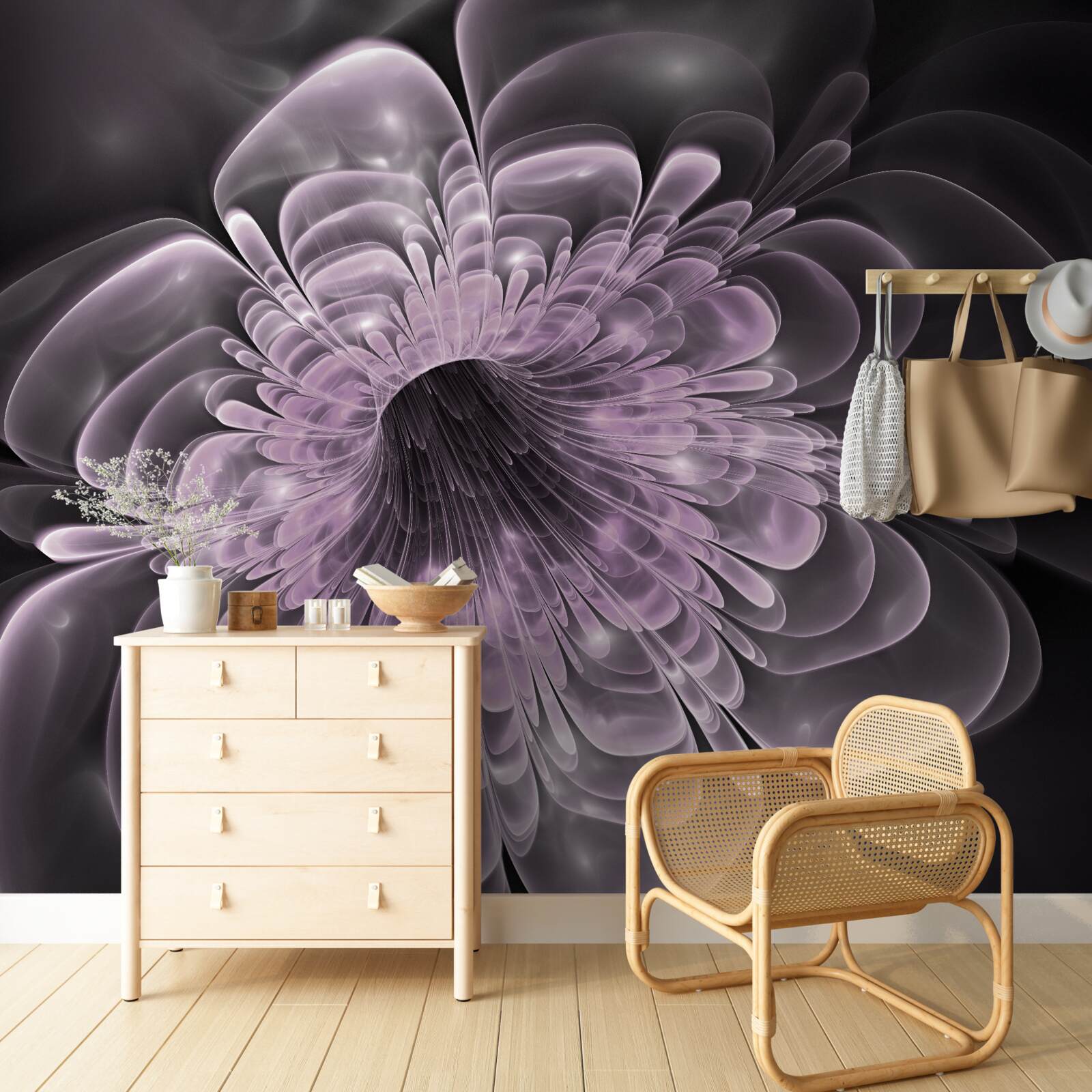 Fototapet mugur de floare de cristal