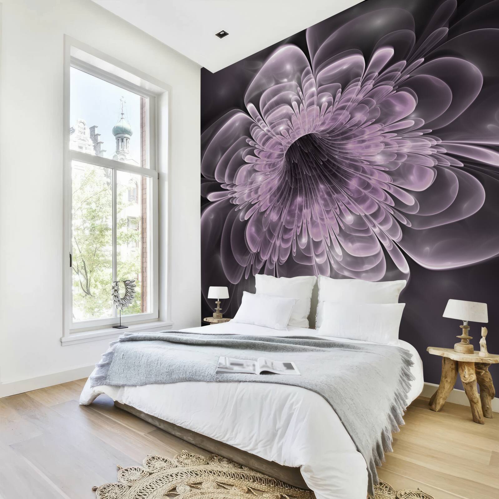 Fototapet mugur de floare de cristal