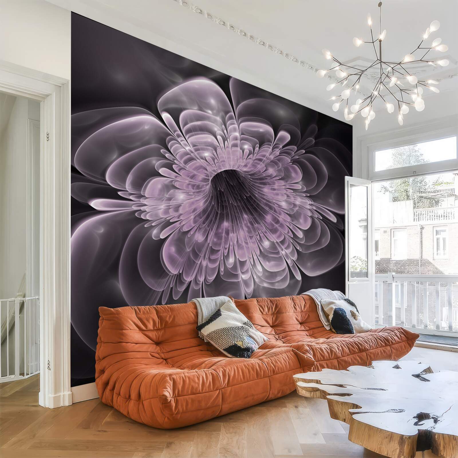 Fototapet mugur de floare de cristal