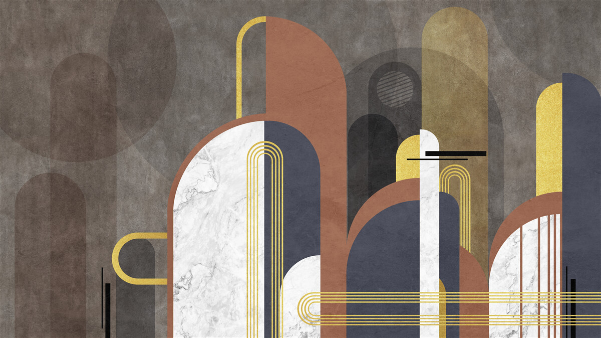 Fototapet abstracție sub formă de forme geometrice