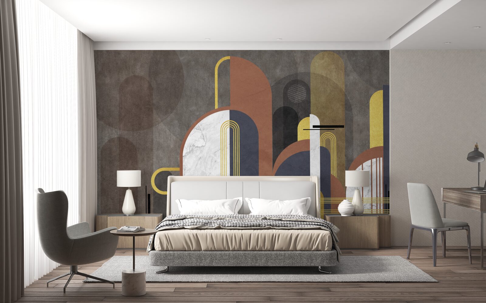 Fototapet abstracție sub formă de forme geometrice