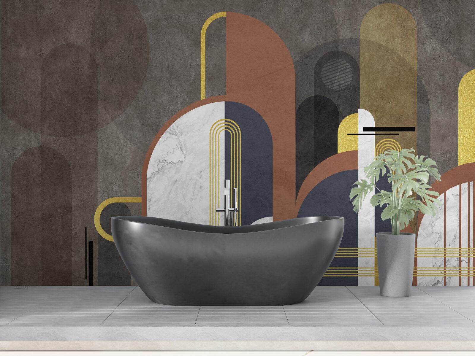 Fototapet abstracție sub formă de forme geometrice