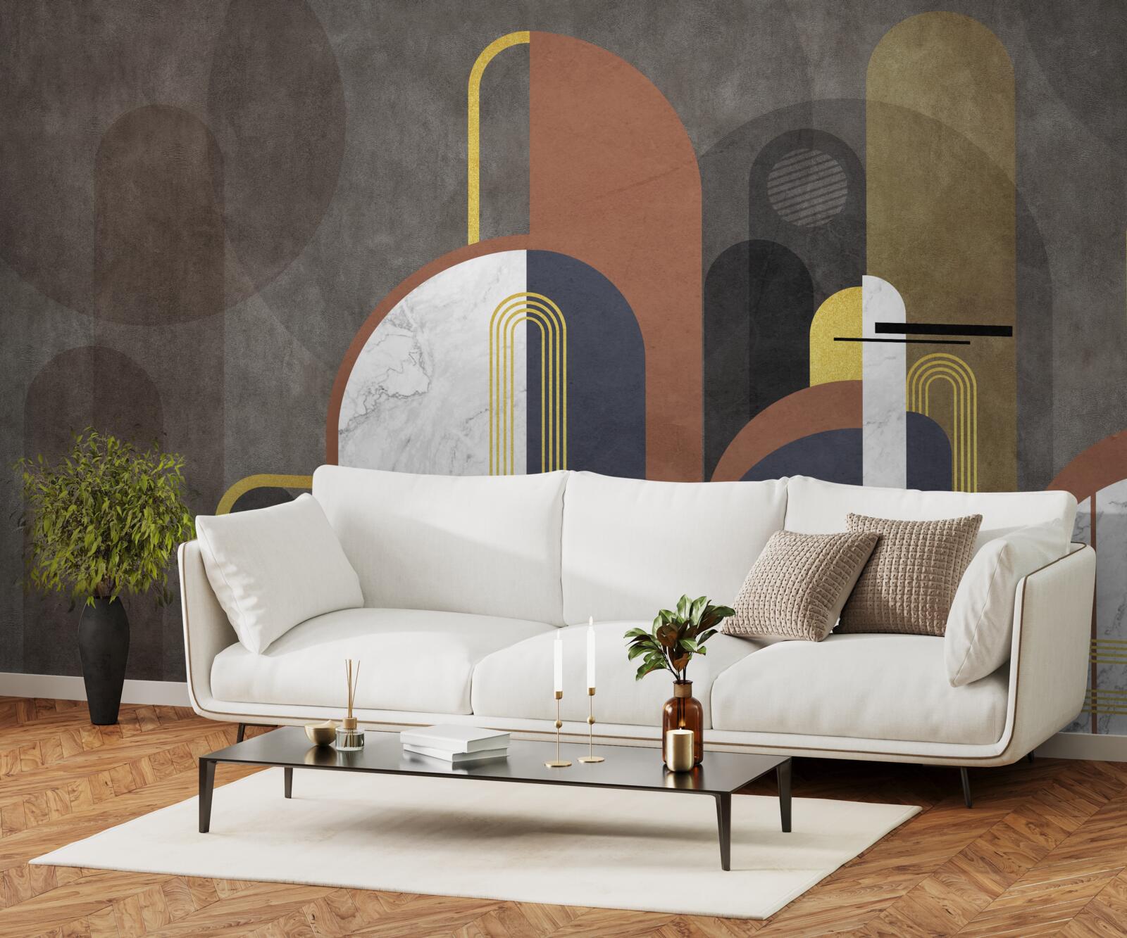 Fototapet abstracție sub formă de forme geometrice