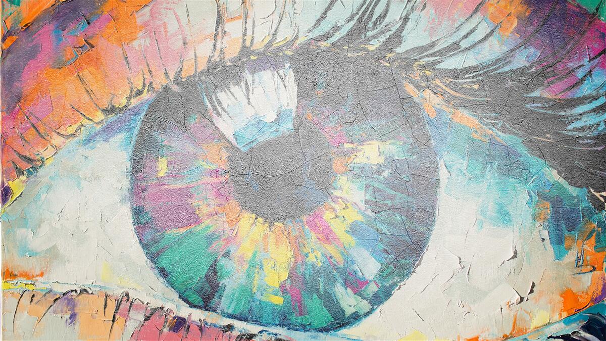 Fototapet prim-plan al pupilei ochiului