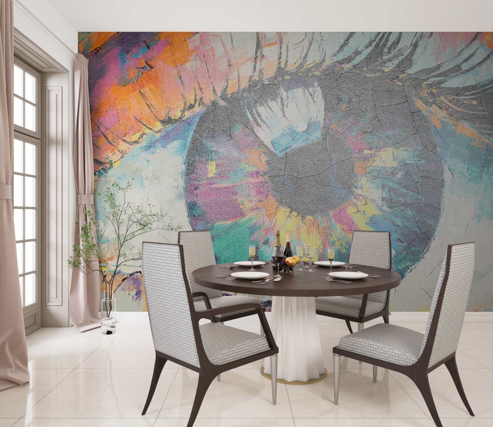 Fototapet prim-plan al pupilei ochiului