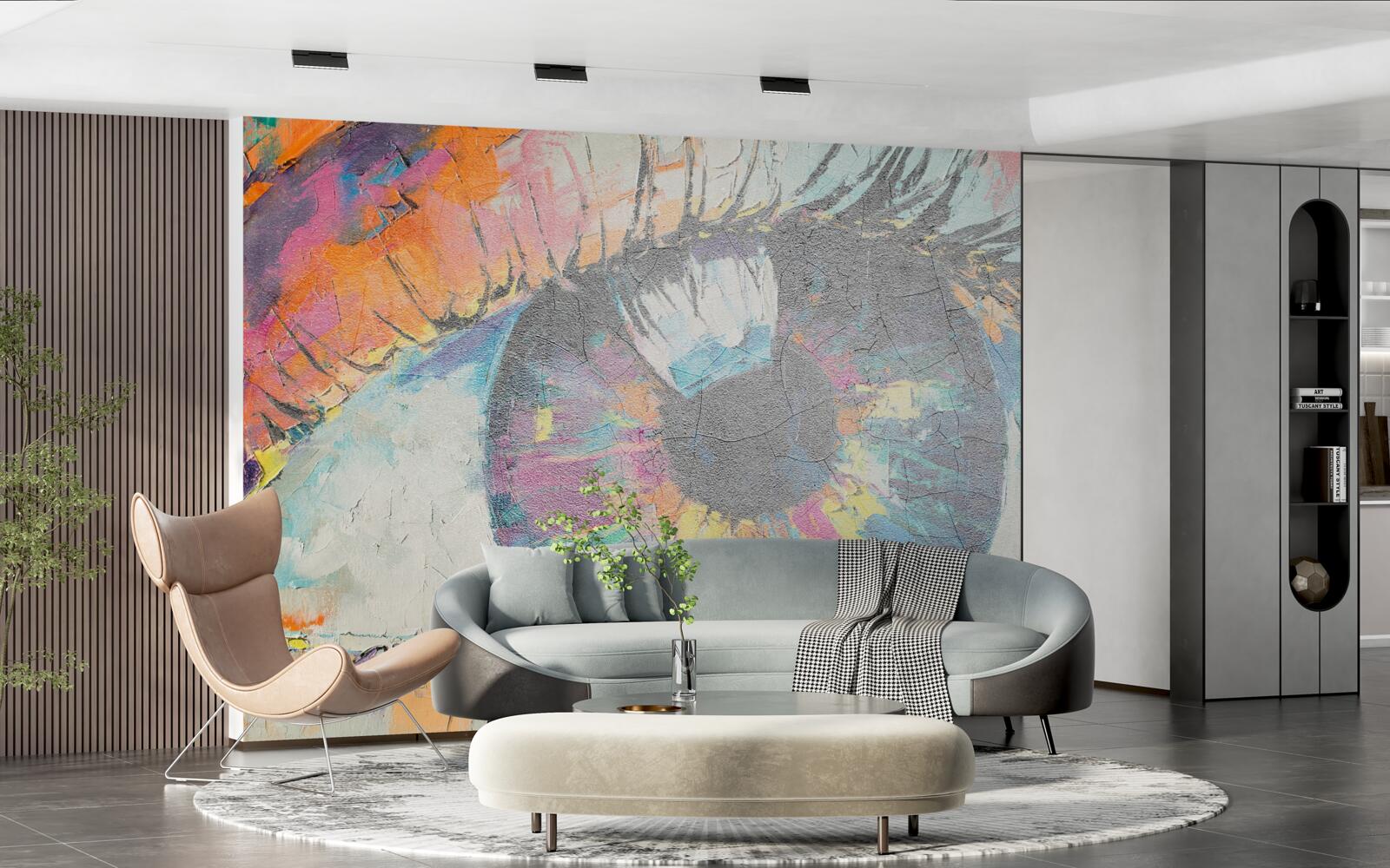 Fototapet prim-plan al pupilei ochiului