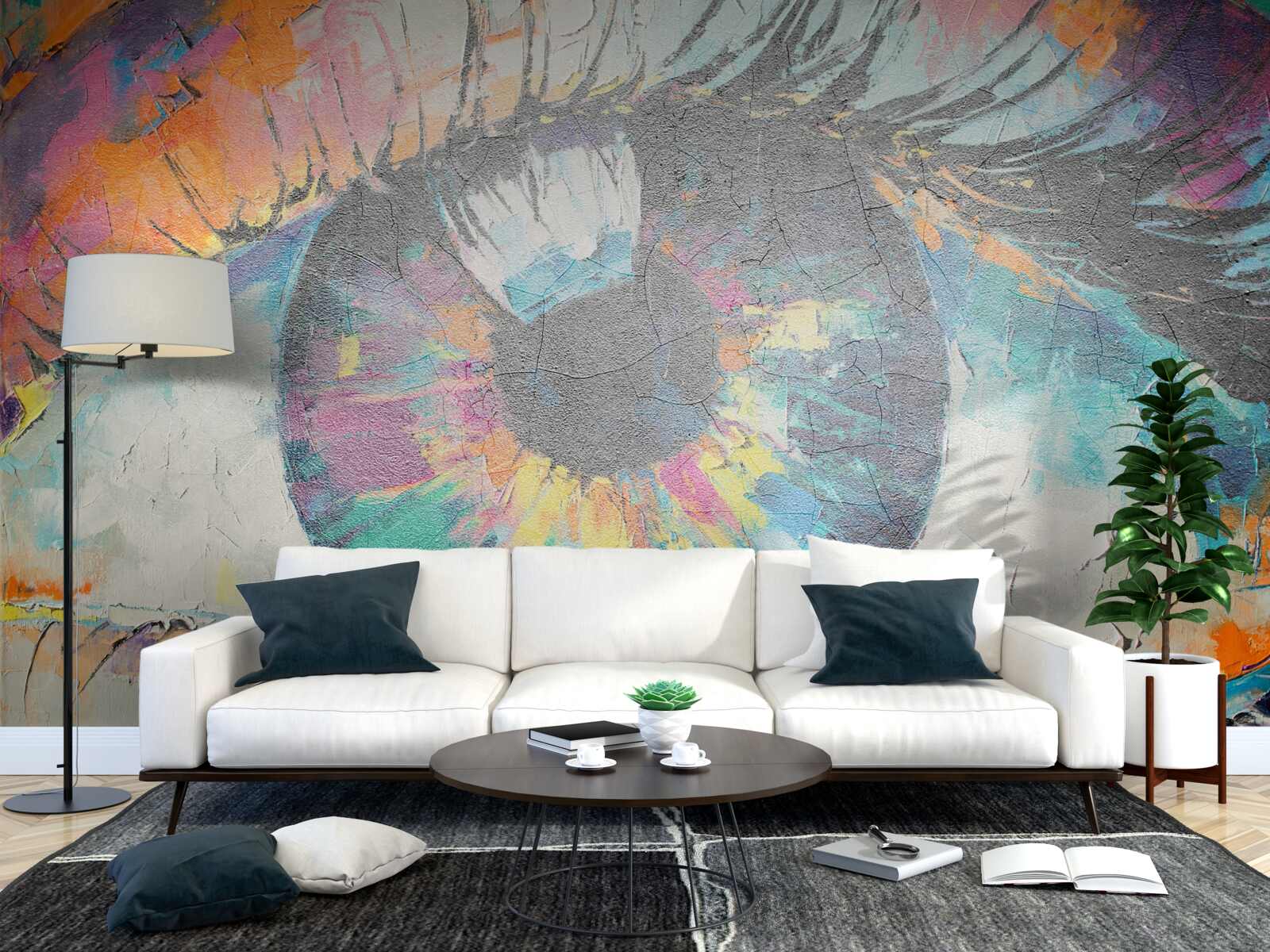 Fototapet prim-plan al pupilei ochiului